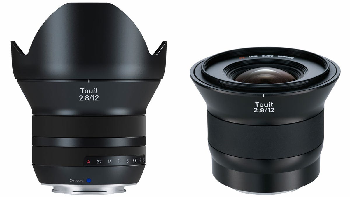 The Zeiss Touit 2.8/12, an ultrawide-angle lens for Sony NEX and Fujifilm X cameras.