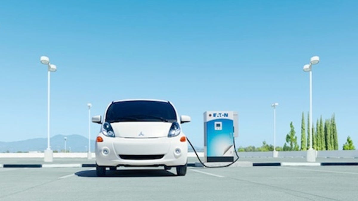 A Mitsubishi i-MiEV electric car. The Sekisui Chemical battery tech could boost the range for a car like this far beyond the rated 63 mile range.