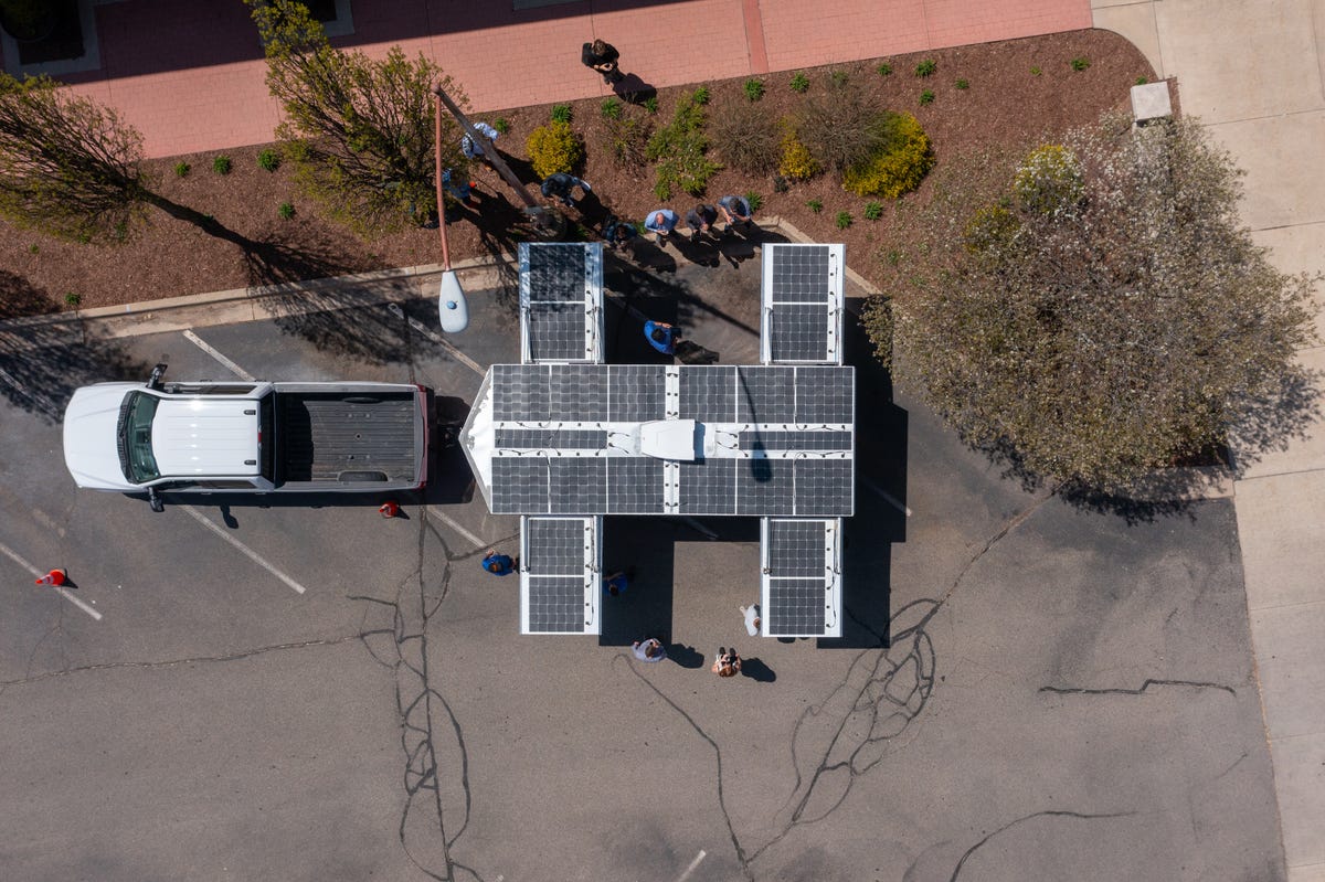 Nanogrid from above, with solar panels showing