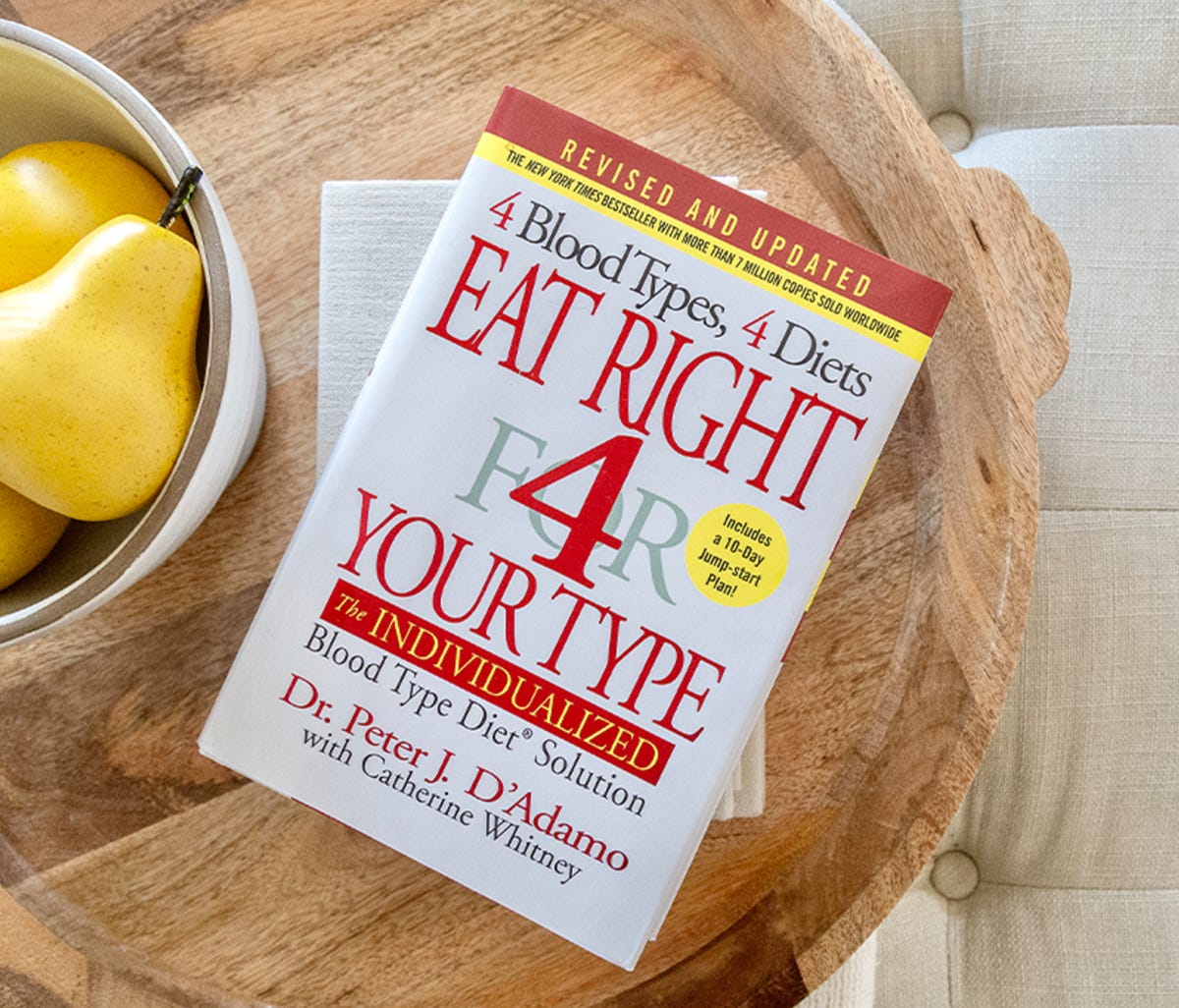 eat right for your type book on table