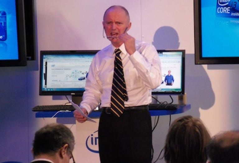 Intel Senior VP Sean Maloney speaking at CES Thursday