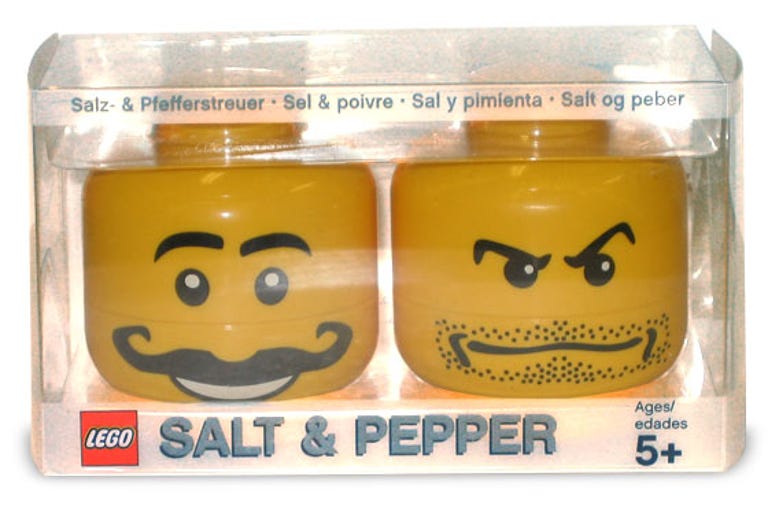 Lego salt and pepper shakers