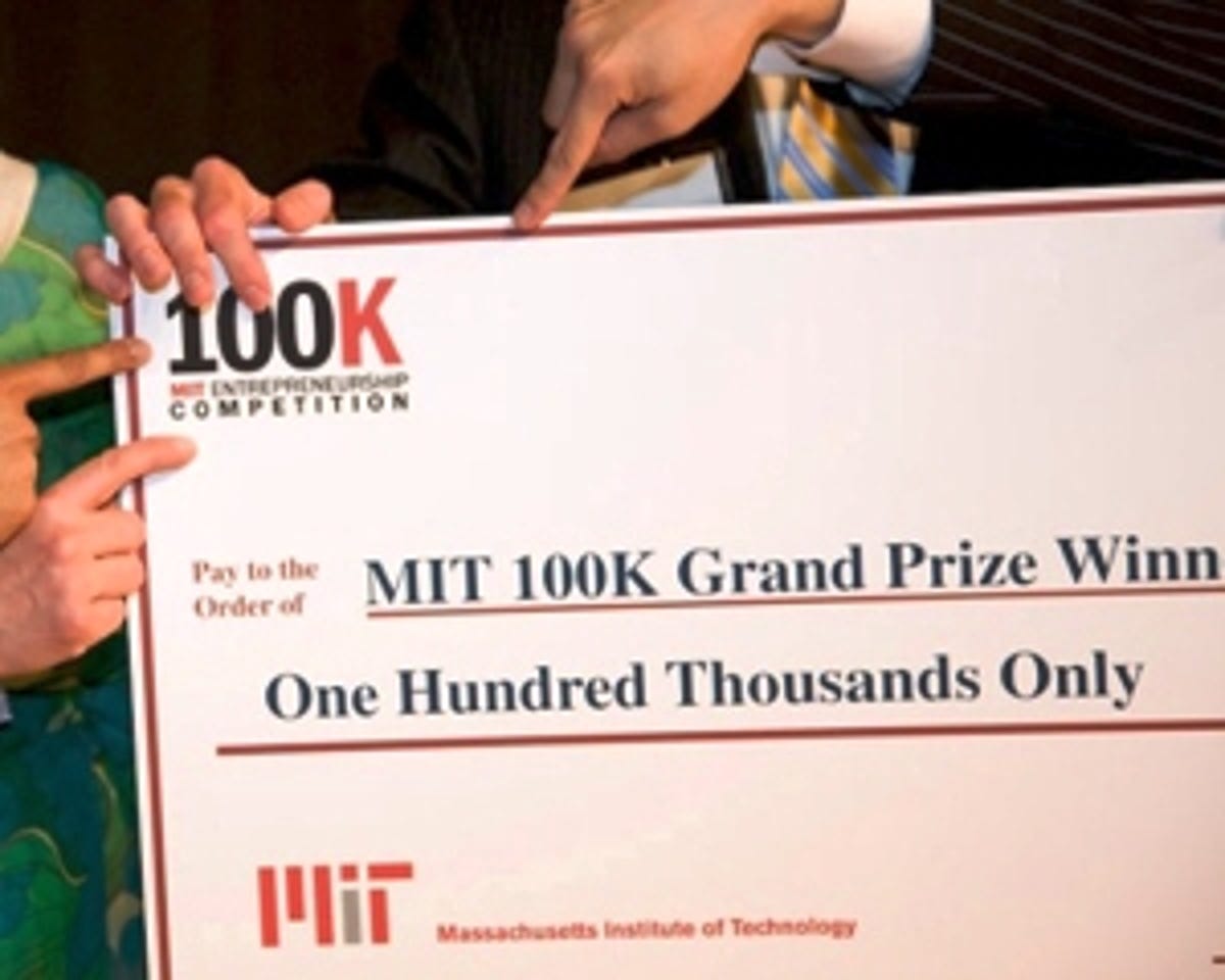 MIT hands out a $100,000 check