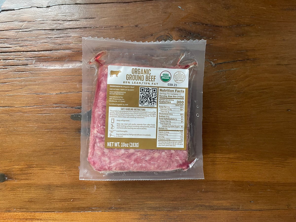 organic beef package