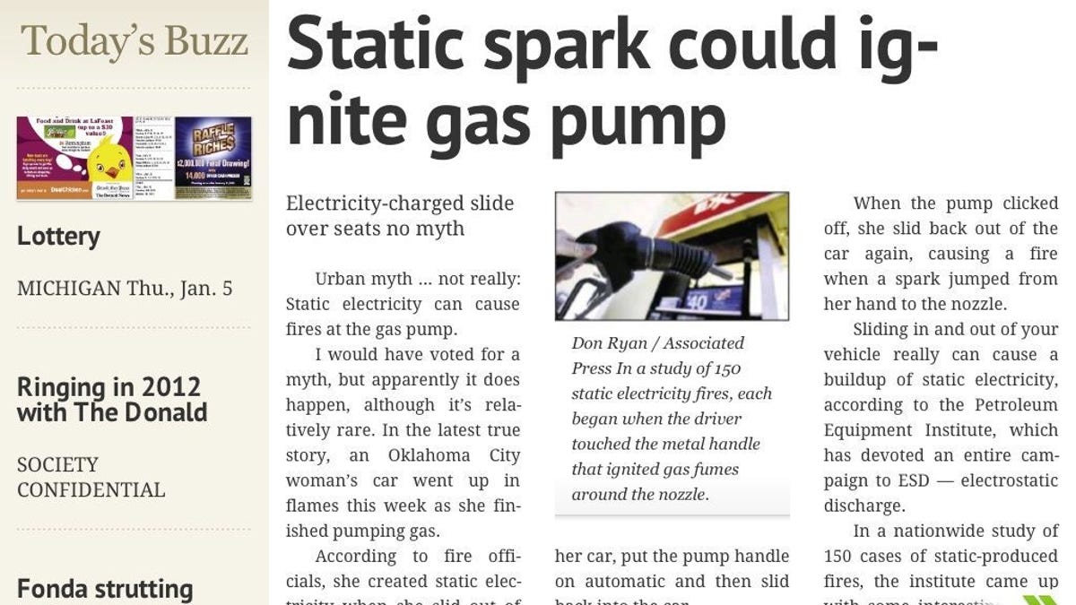 The Detroit News, as seen in PressReader 3&apos;s new SmartFlow mode.