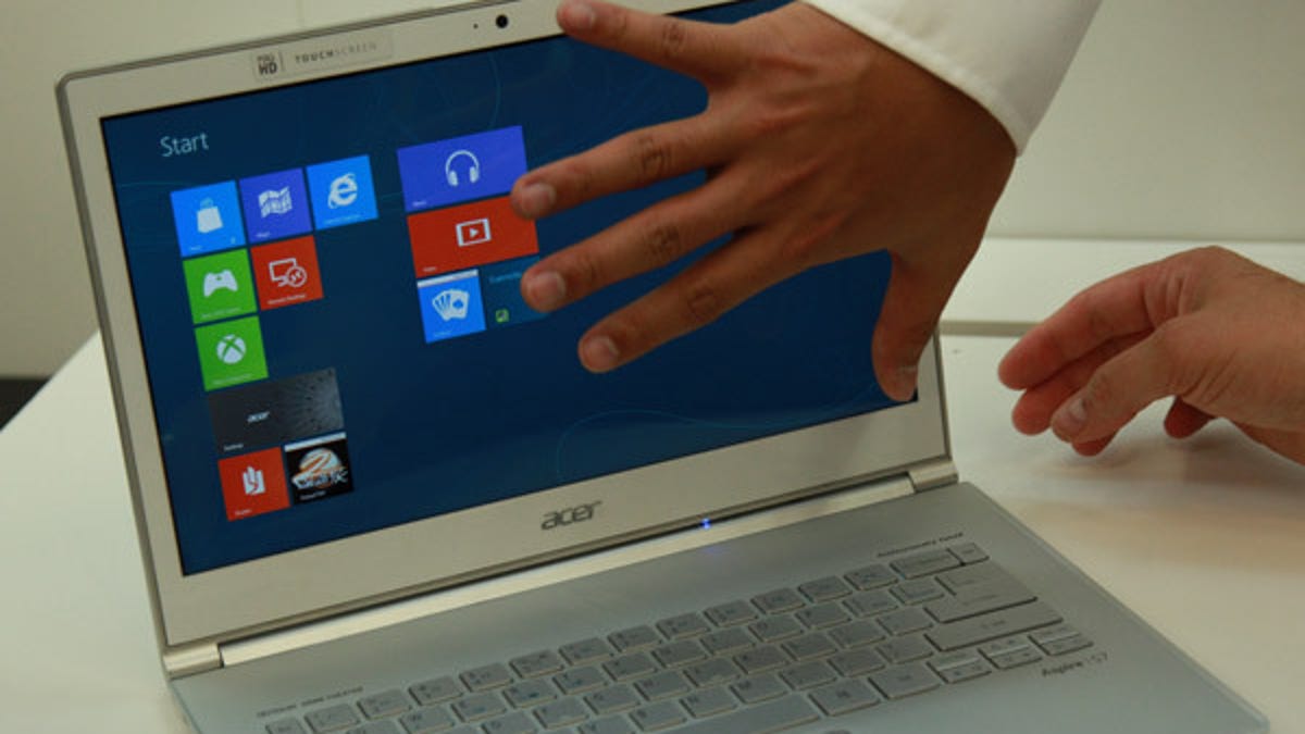 The Acer Aspire S7 touch-screen Windows 8 laptop.