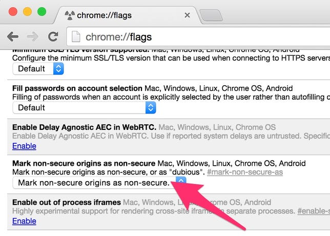 Google's Chrome Canary, an early test version of the browser, can be configured to show the warning about unencrypted HTTP connections.