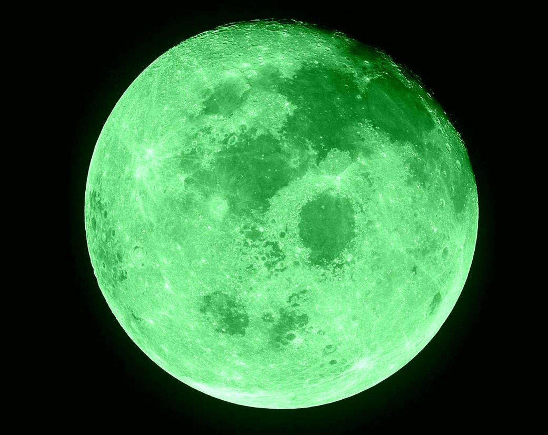 Greenified moon