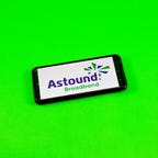 Astound Broadband logo on a phone