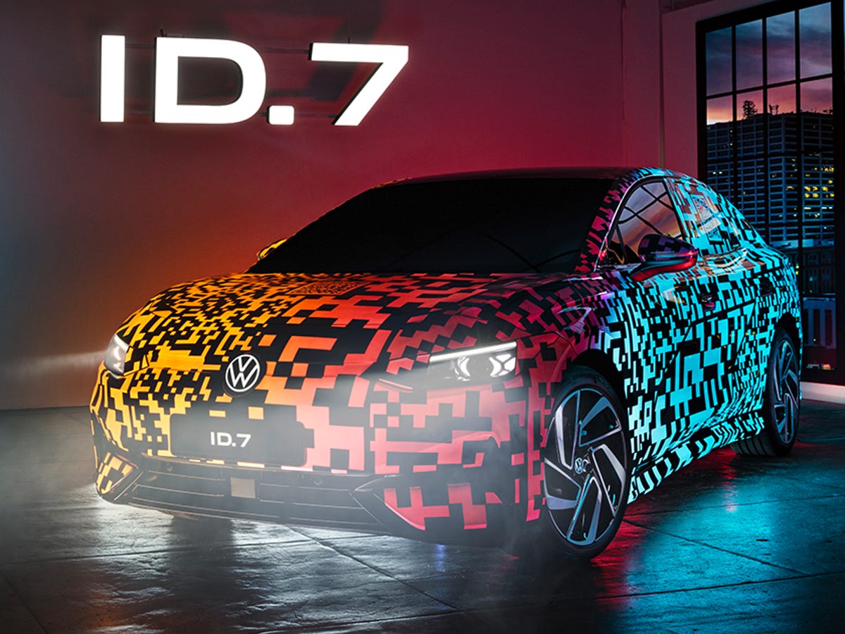 VW Previews ID 7 EV With Electroluminescent Paint, Digital Camo