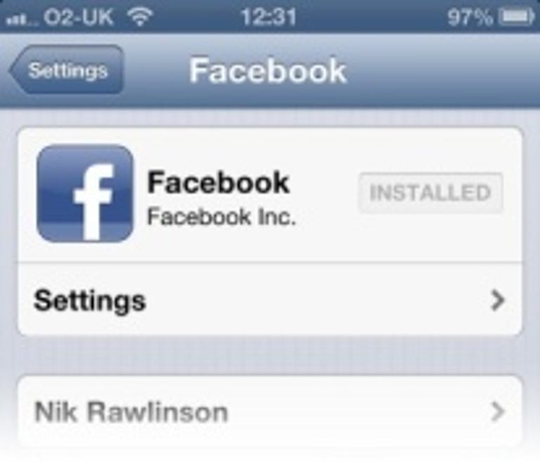 iOS 6: Facebook