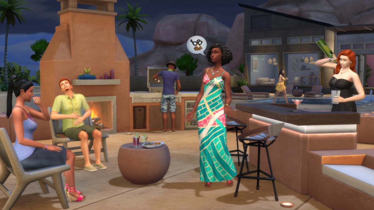 Promo art for Sims 4 Desert Luxe Kit