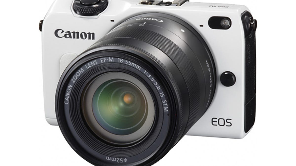 The Canon EOS M2 with the EF-M 18-55mm lens.