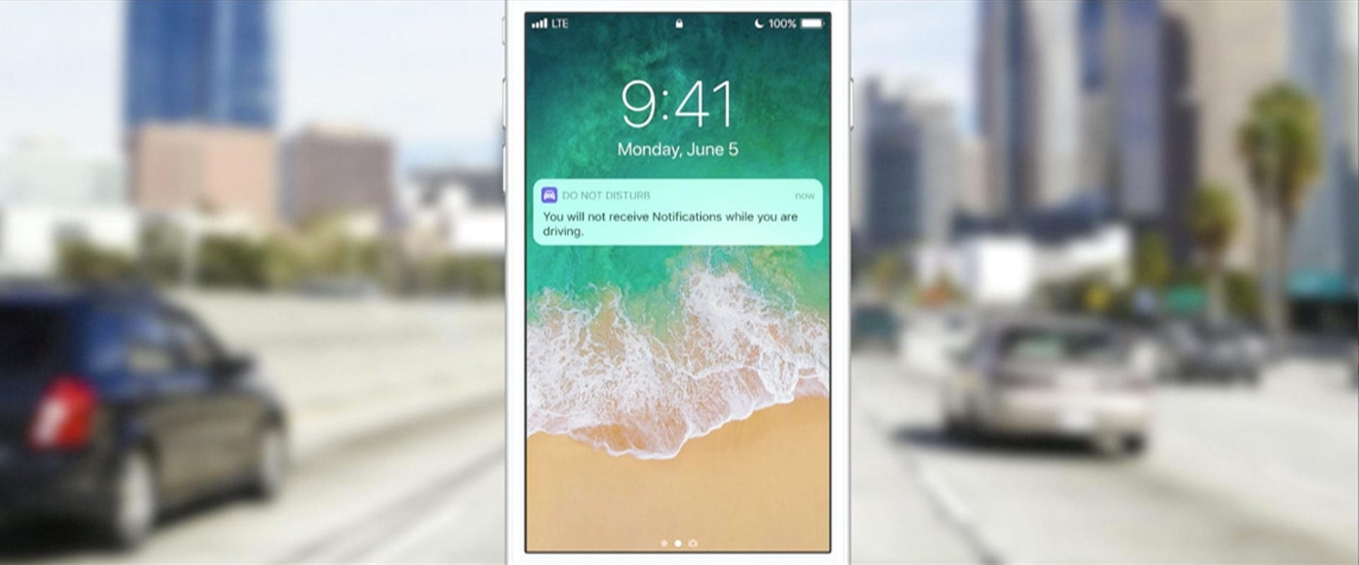 Apple iOS Do Not Disturb While Driving screen