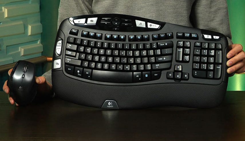 Soepel Alice Roest Logitech Wave Pro Ergonomic Cordless Keyboard and Mouse review: Logitech  Wave Pro Ergonomic Cordless Keyboard and Mouse - CNET