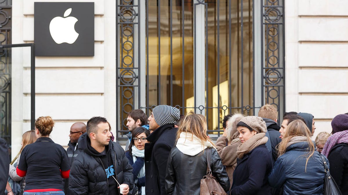 Apple's retail store in Paris.