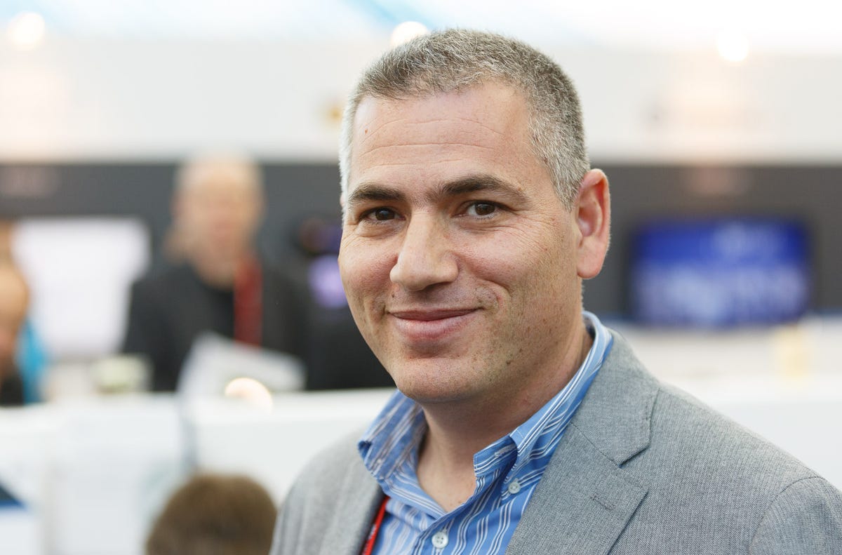EyeSight CEO Gideon Shmuel at Mobile World Congress 2014.