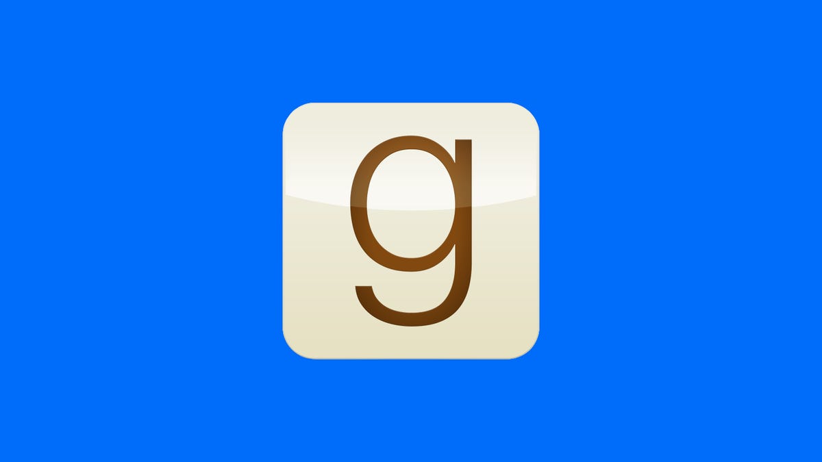 Brown Goodreads logo "G" on blue background
