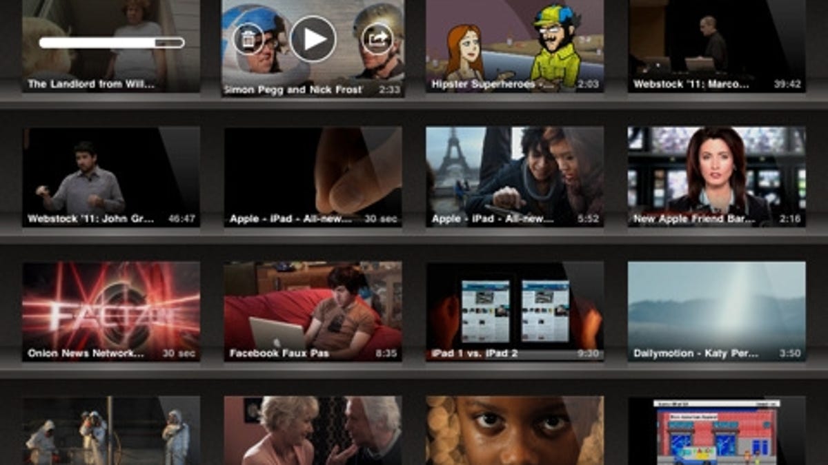 Roadshow saves videos to your iPad for offline viewing.