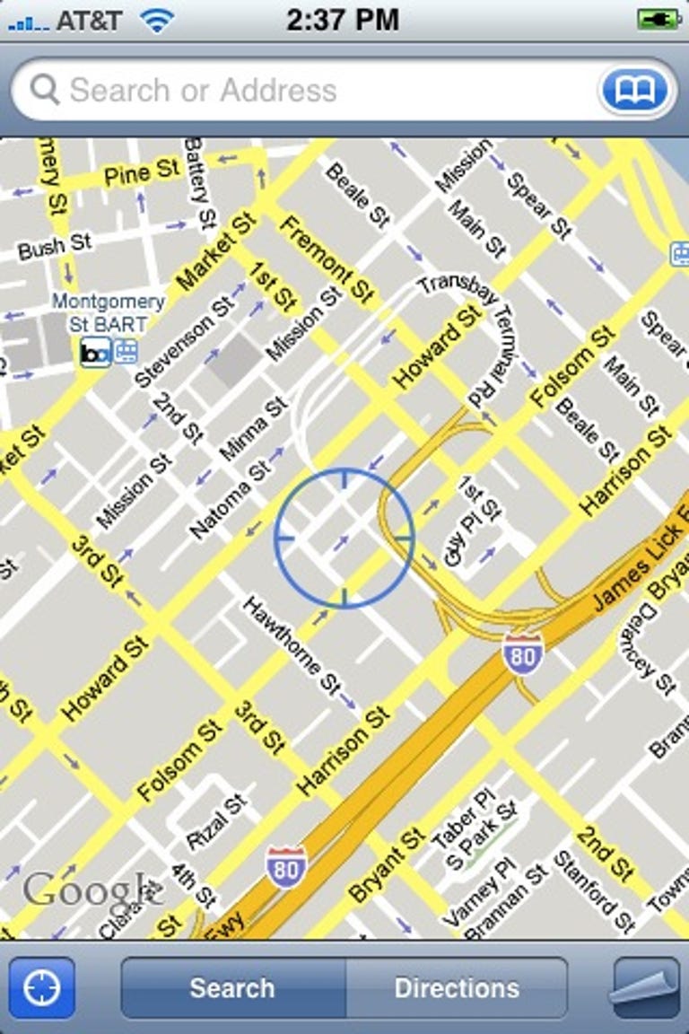 The iPhone 3G has built-in GPS, which works well with Google Maps.