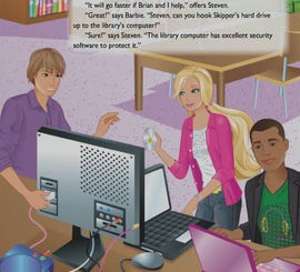 Barbie with computers