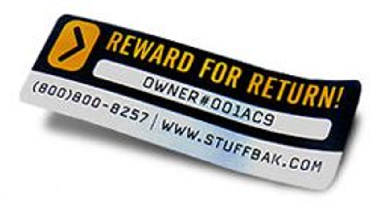 A StuffBak sticker may be just the incentive someone needs to return you lost iDevice.