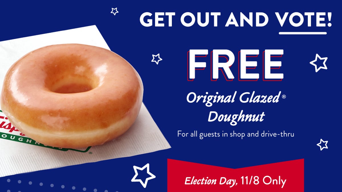 Krispy Kreme "get out and vote" promotion for a free doughnut