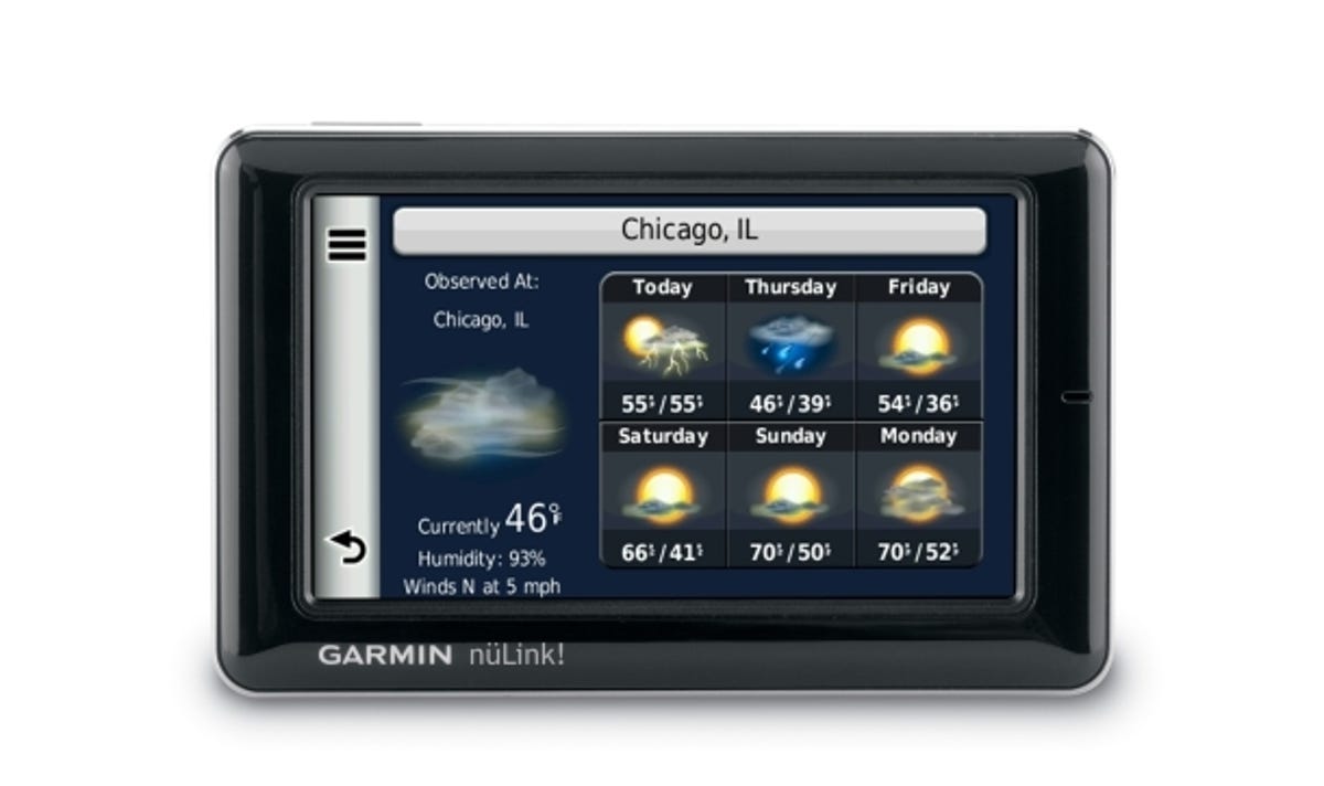 With the change in its name, Garmin places a new emphasis on the NuLink 1695's connected service that includes weather, traffic, and flight information.