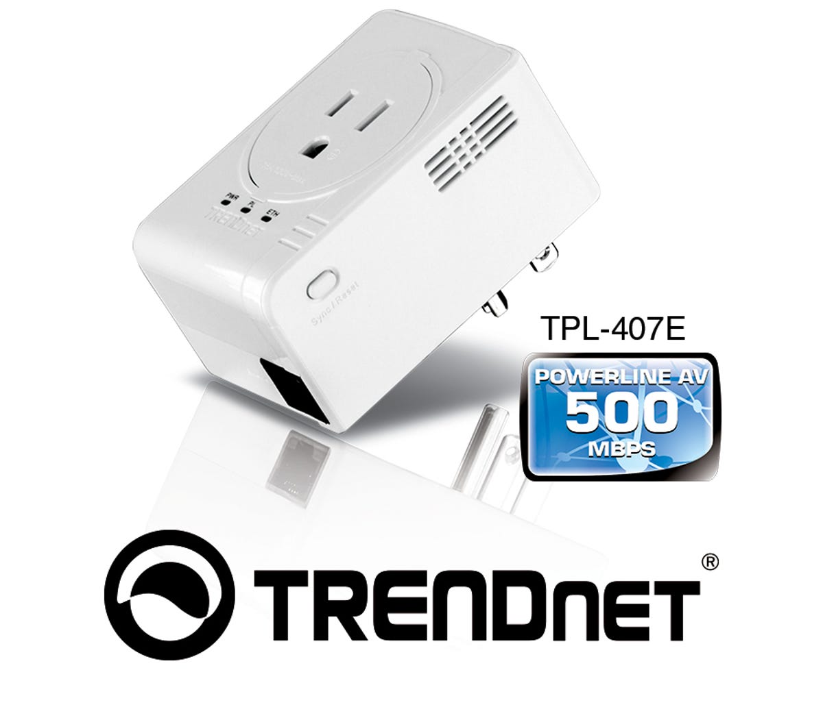 The new TPL-407E Powerline AV500 adapter from Trendnet is much smaller than its peers.
