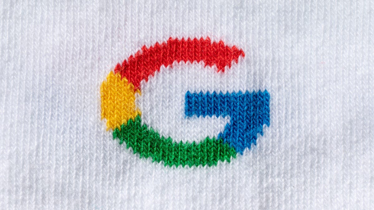 Google's G logo on a pair of socks