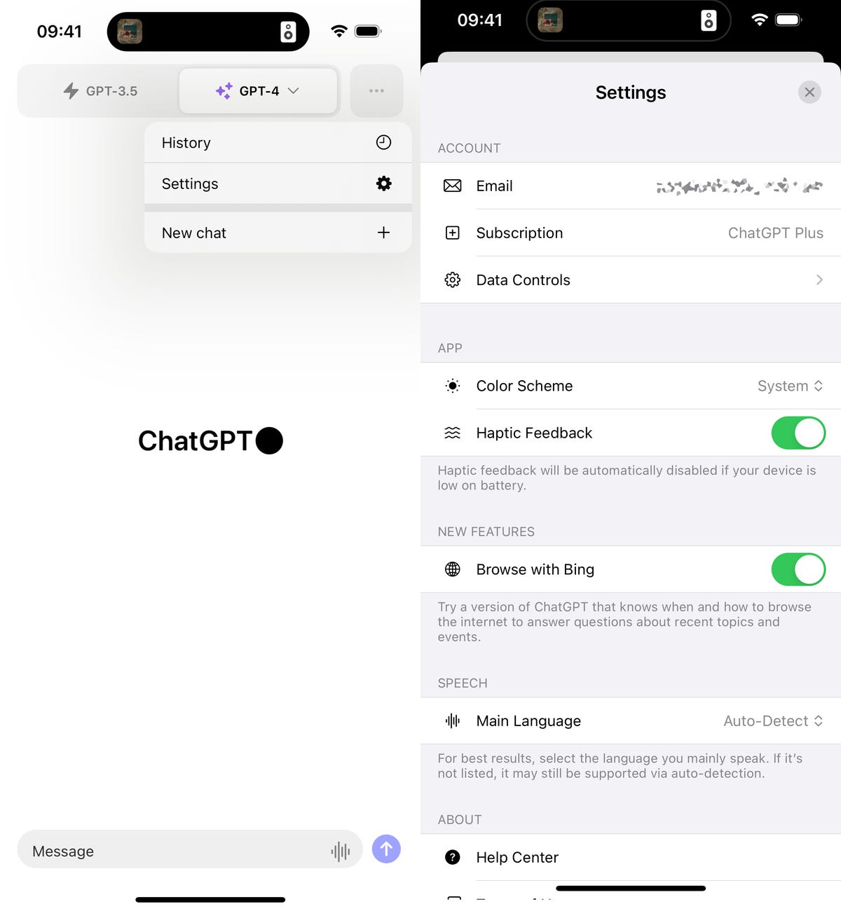 Naviguez avec Bing dans ChatGPT sur iOS