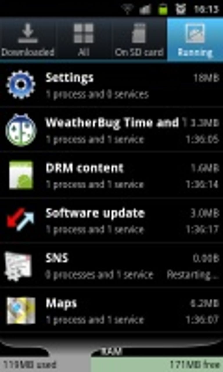 Android battery-saving tips - Running apps