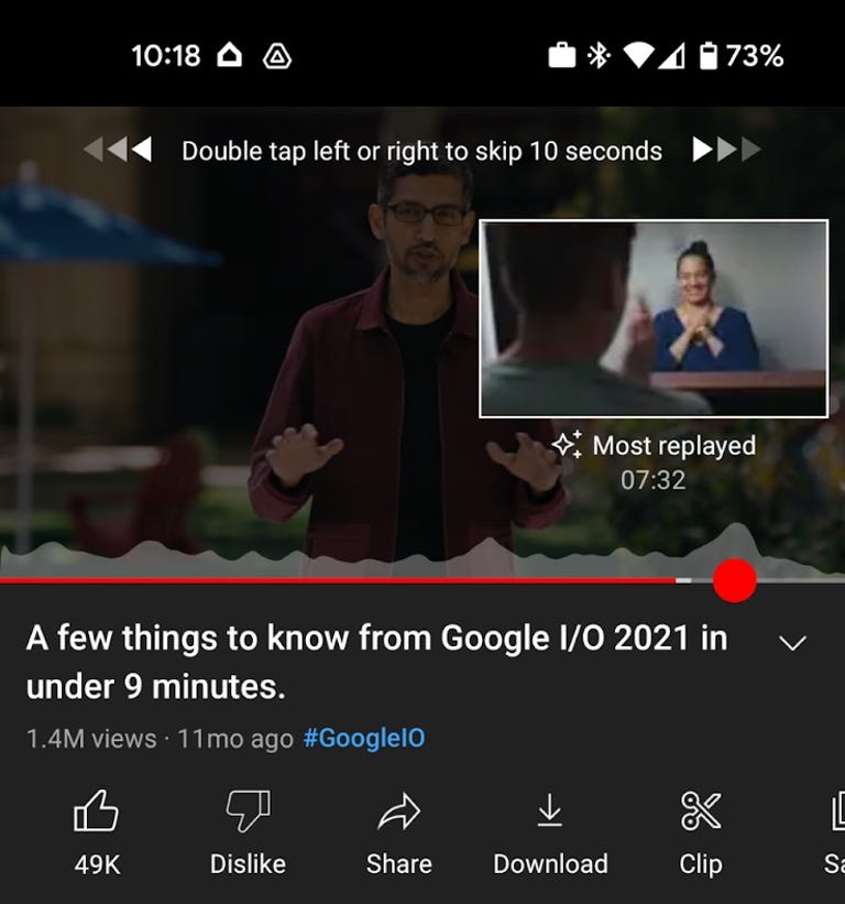 A screenshot of a video playing on YouTube shows a semi-transparent graph near the video's timeline