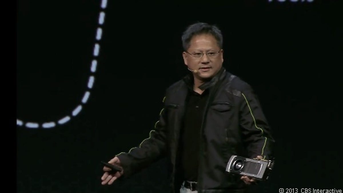 Nvidia CEO Jen-Hsun Huang speaks at GPU Technology Conference in March 2013.
