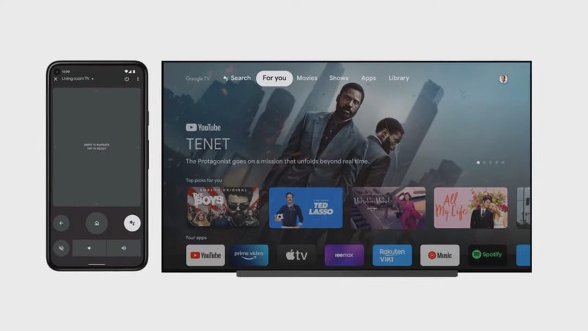 Google turns Android 12 into a TV remote