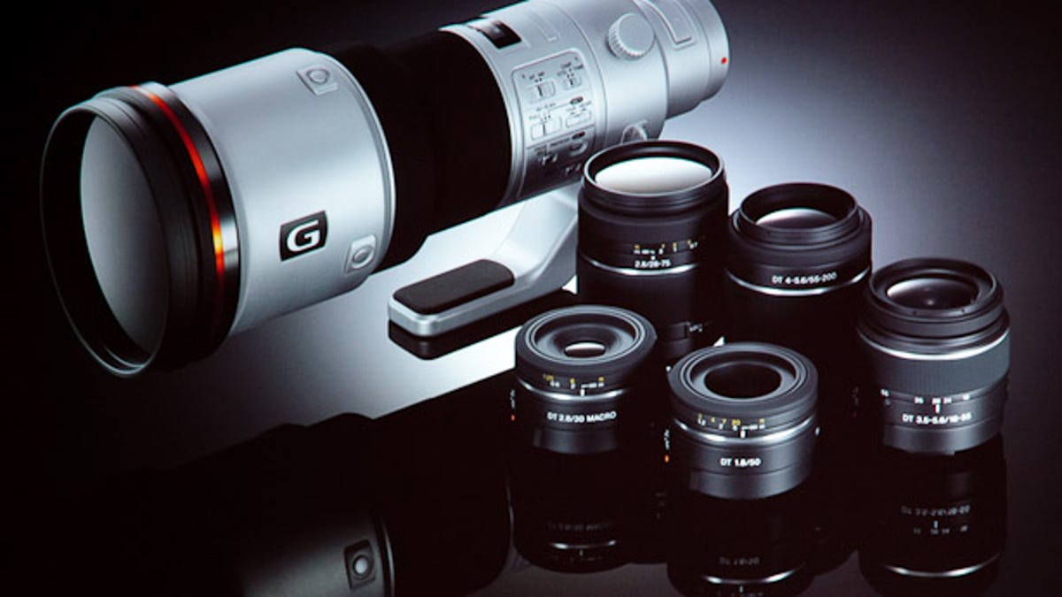 Sony showed concept models of six new SLR lenses at the PMA show.