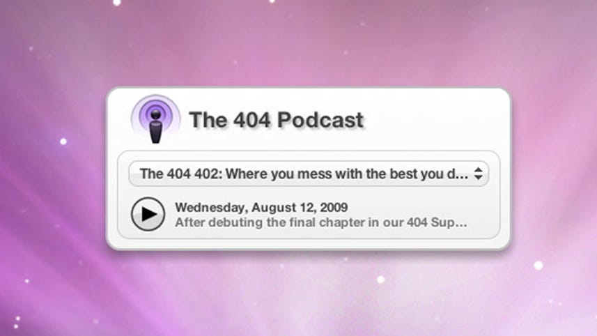 Create your own podcast widgets for Mac OS X Dashboard
