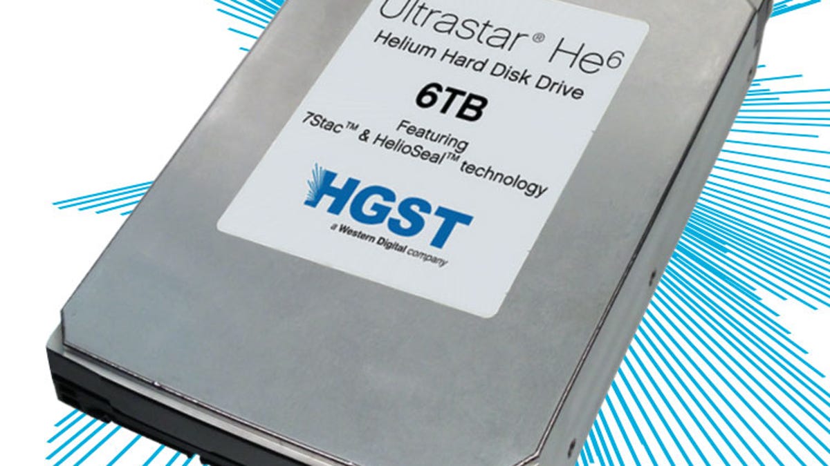 The 6TB helium-filled Ultrastar He6 from Western Digital subsidiary HGST.
