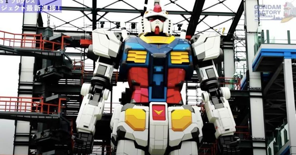 This 25-ton Gundam robot in Japan can move its arms and legs - CNET