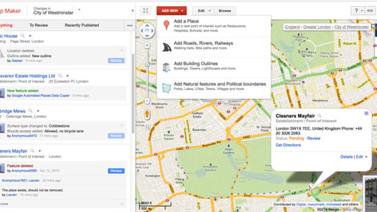 Google Map Maker now works in the U.K.