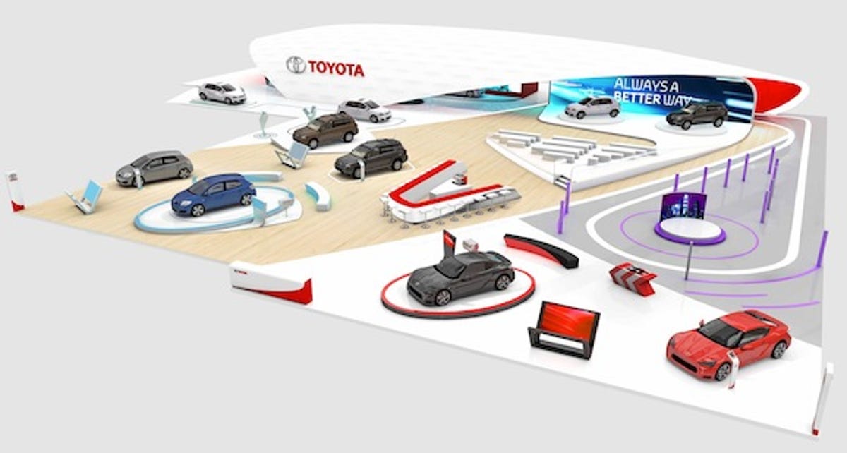 Rendering of Toyota booth at Frankfurt