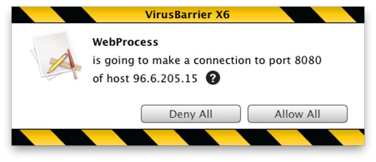 VirusBarrier reverse firewall