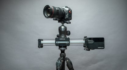Image of a camera on a motorized slider