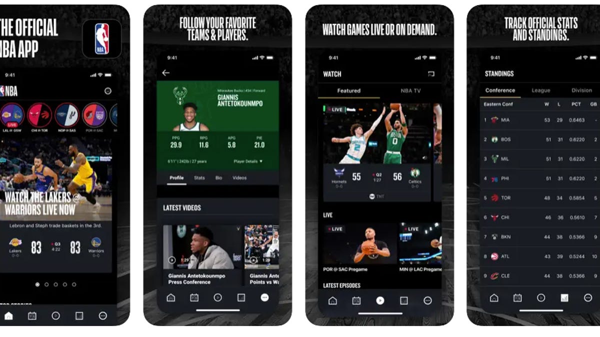 The updated NBA app for iOS.