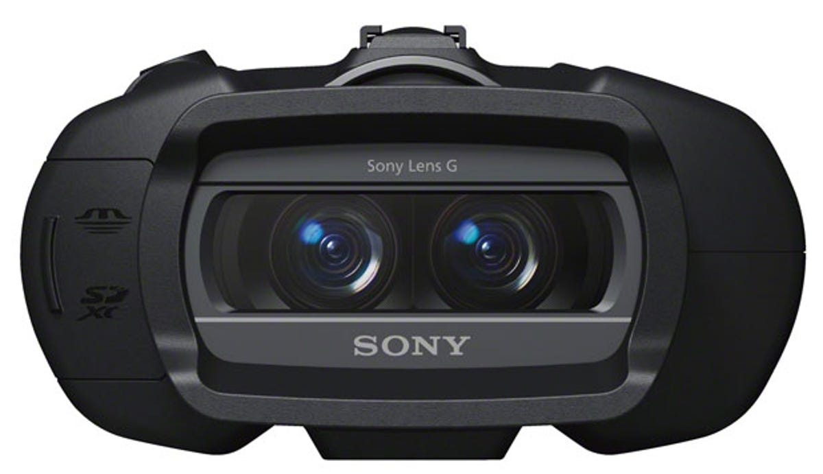 Sony's DEV-5 digital binoculars, with an image sensor and electronic viewfinder, can record 3D video.