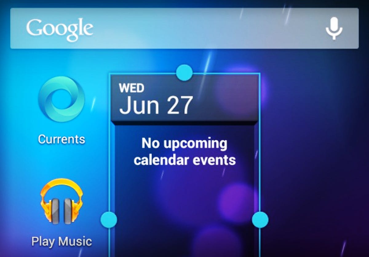Resizable widgets are new to Android 4.1 Jelly Bean