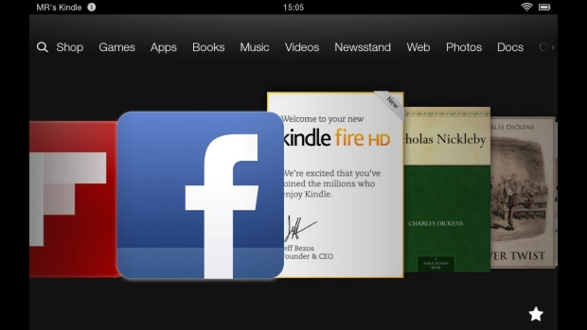Kindle Fire HD carousel