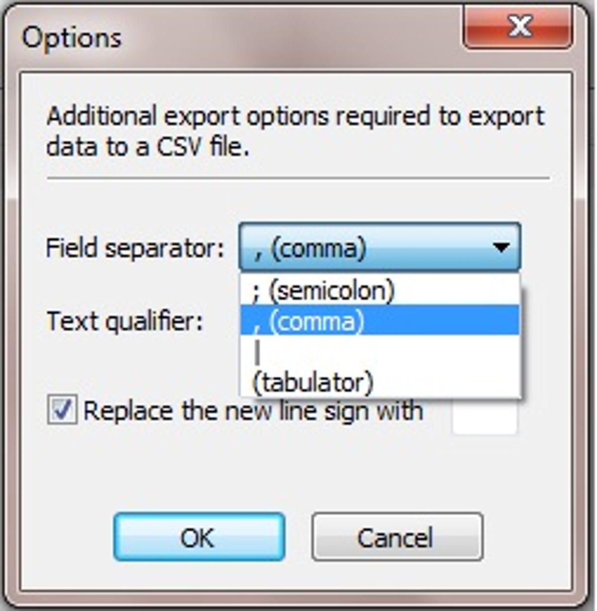 CodeTwo Outlook Export Options dialog
