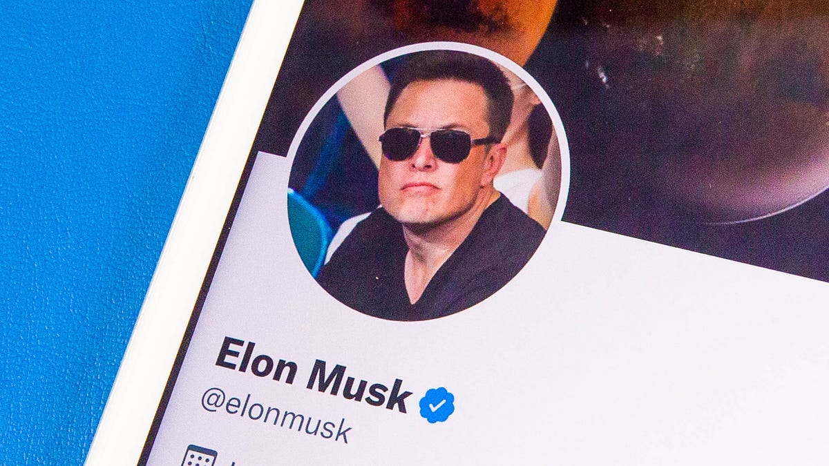 A screenshot of Elon Musk's Twitter page.