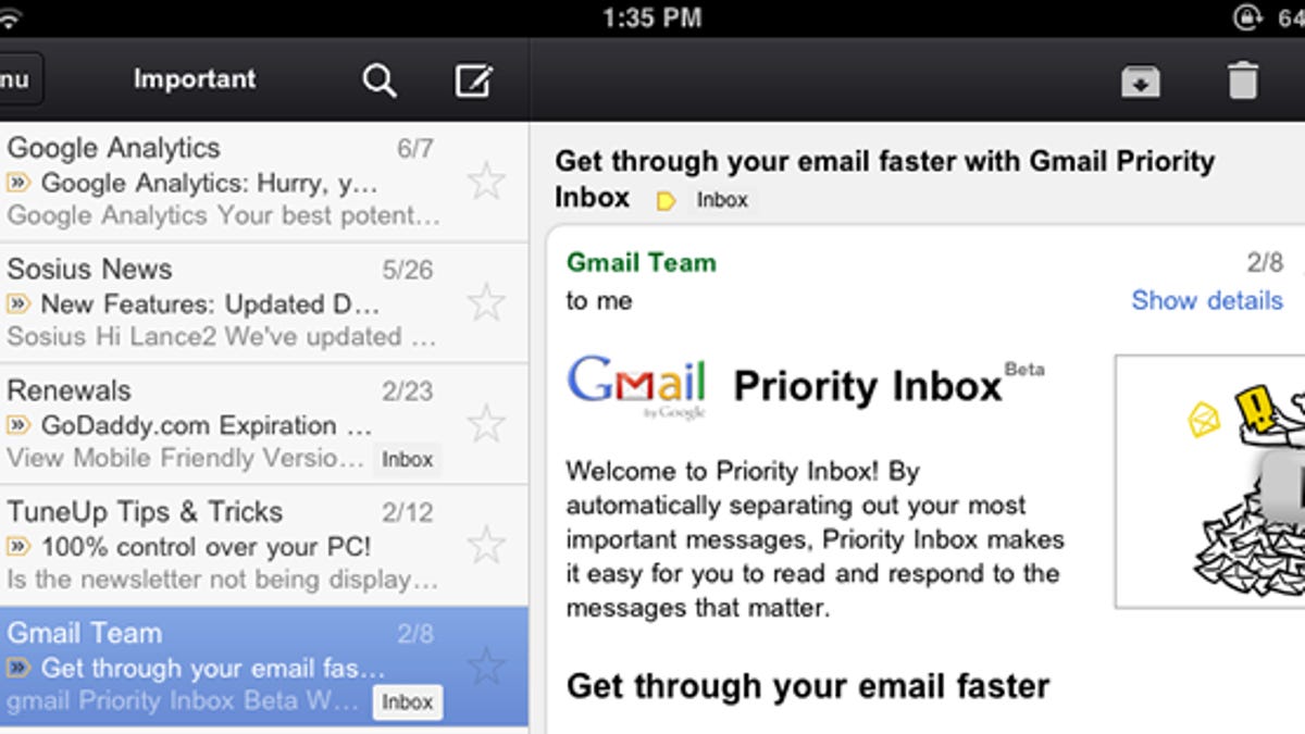 Google has launched its own Gmail app for Apple iOS devices.